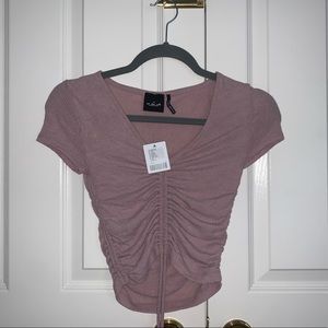 Purple/ lavender Urban Outfitters scrunch t shirt